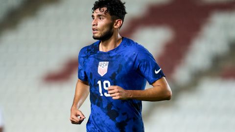 Ricardo Pepi con los colores del seleccionado estadounidense de fútbol.