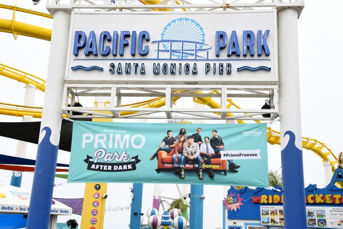 SANTA MONICA, CALIFORNIA - MAY 17: View of atmosphere during Primo Park After Dark hosted by Amazon Freevee and Universal Television at Pacific Park on the Santa Monica Pier on May 17, 2023 in Santa Monica, California. (Photo by Jon Kopaloff/Getty Images for Amazon Freevee)