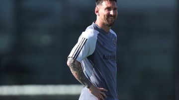 Lionel Messi estuvo junto a sus compañeros en la sesión de prácticas de este viernes.