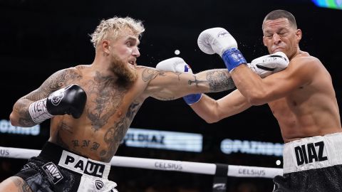 Jake Paul durante su combate más reciente contra Nate Diaz.