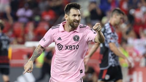 Lionel Messi celebra un gol con el Inter Miami.