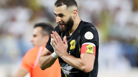 Karim Benzema con los colores del Al Ittihad.