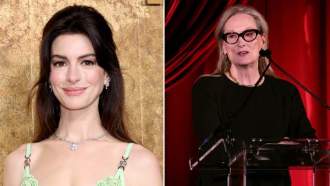 Streep y Hathaway compartieron un momento de amistad