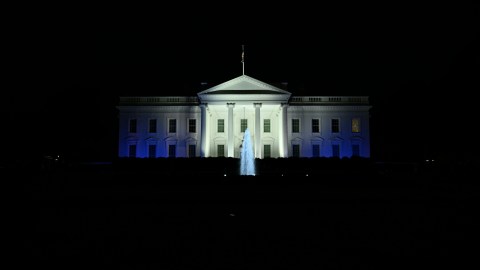La Casa Blanca se ilumina con los colores de la bandera de Israel