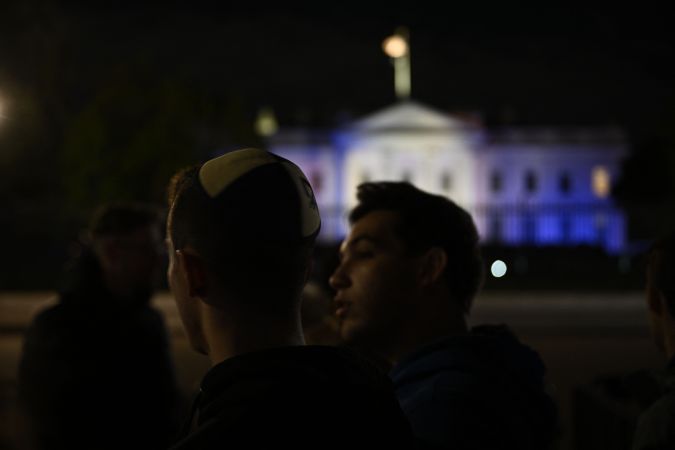 La Casa Blanca se ilumina con los colores de la bandera de Israel