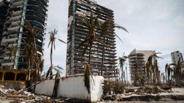 View of damages caused by the passage of Hurricane Otis in Acapulco, Guerrero State, Mexico, on October 28, 2023. The death toll from an extraordinarily powerful hurricane that blasted the Mexican resort city of Acapulco rose Saturday to 39, the Mexican government said (Photo by Rodrigo OROPEZA / AFP) (Photo by RODRIGO OROPEZA/AFP via Getty Images)