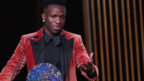 Vinícius Jr. durante la gala de Balón de Oro 2023.