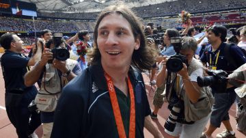 Messi conquistó la medalla de oro en Beijing 2008.