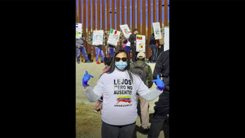 Lixania Rodas en la frontera.