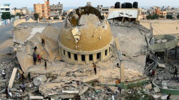 Mezquita destruida en Gaza