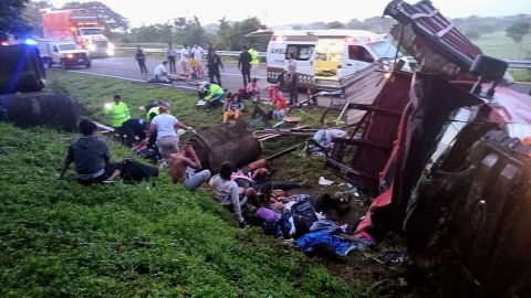 Accidente de migrantes en Chiapas