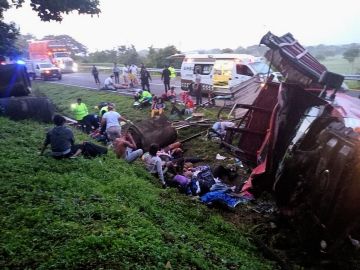 Accidente de migrantes en Chiapas