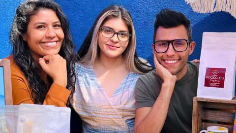 Lupita, Daniel y Elizabeth García Carrillo crean una marca de café en lata. (Cortesía Lupita García Carrillo)