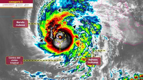 Huracán Norma categoría 3 amenaza las costas del Pacífico mexicano