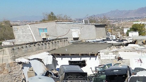 Zona de autopartes usadas en Ciudad Juárez