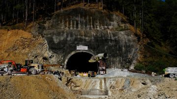tunel derrumbado en Uttarkashi, India