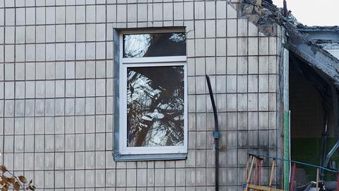 Una guardería dañada durante los ataques con drones rusos en Kiev el 25 de noviembre de 2023.
