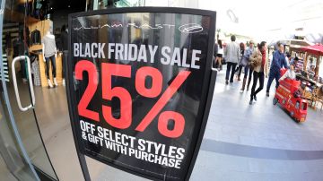 People shop at the Century City shopping mall in Los Angeles, California, for the day after Thanksgiving "Black Friday" sales on November 26, 2010. Black Friday is traditionally the busiest shopping day of the year and kicks off the holiday shopping season for retailers. AFP PHOTO / GABRIEL BOUYS (Photo credit should read GABRIEL BOUYS/AFP via Getty Images)