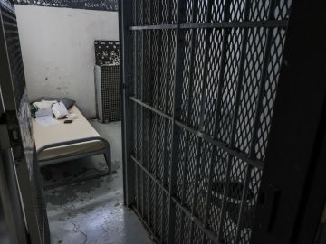 A solitary confinement cell of Gradignan prison is pictured, near Bordeaux, southwestern France, on October 3, 2022. (Photo by Thibaud MORITZ / AFP) (Photo by THIBAUD MORITZ/AFP via Getty Images)
