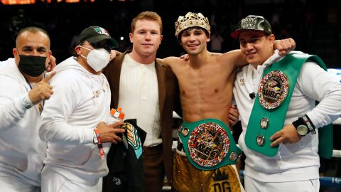 Ryan García, Canelo Álvarez y Eddy Reynoso