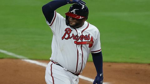 Pablo Sandoval en su etapa como jugador de los Atlanta Braves.