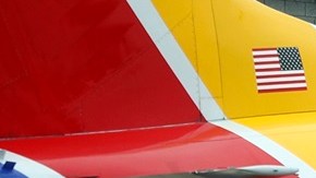 El avión de Southwest Airlines de donde saltó el sujeto estaba estacionado.