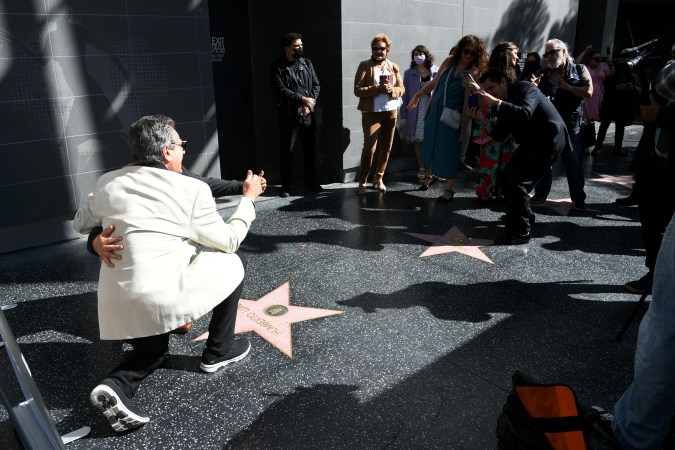 HOLLYWOOD, CALIFORNIA - OCTOBER 12: View of atmosphere during radio personality Humberto Luna's live broadcast celebrating the 31st anniversary of his induction into the Hollywood Walk of Fame on October 12, 2021 in Hollywood, California. (Photo by JC Olivera/Getty Images)