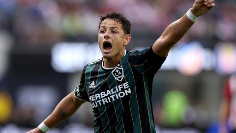 Chicharito Hernández en su etapa como jugador del LA Galaxy.