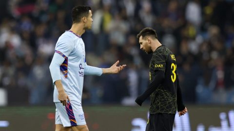 Messi y Cristiano Ronaldo se enfrentaron en enero de este año.