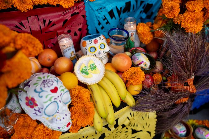 HOLLYWOOD, CALIFORNIA - SEPTEMBER 13: A view of a shrine at the Día & Noche de los Muertos: Másacaras de México Press event at Hollywood Forever on September 13, 2023 in Hollywood, California. (Photo by Emma McIntyre/Getty Images)