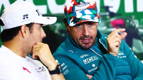 Fernando Alonso mantuvo una intensa disputa con Sergio "Checo" Pérez durante todo el GP de Sao Paulo.