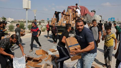 Franja de Gaza recibe ayuda humanitaria internacional