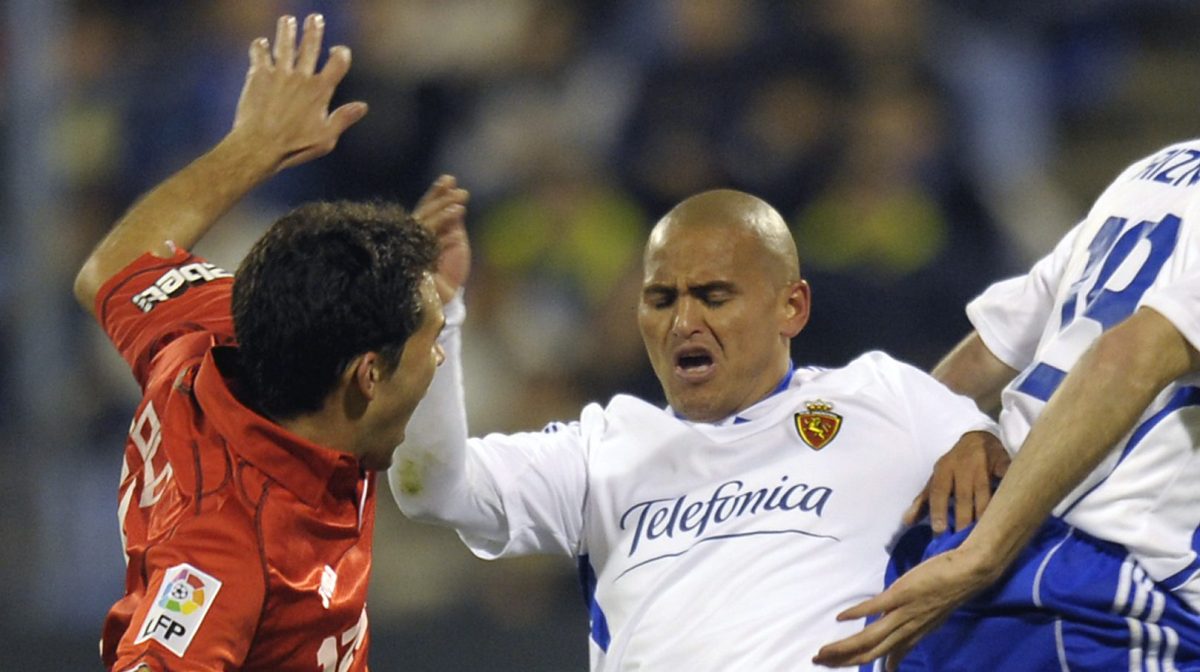 El "Chupete" en un partido contra el Sevilla de la liga de España. LLUIS GENE- Getty Images,