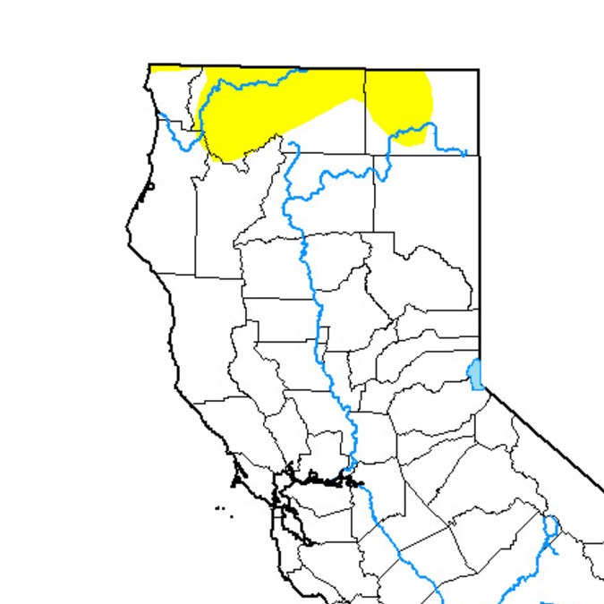 Mapa de la sequía en California el 2 de noviembre de 2023.