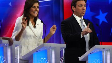 Nikki Haley y Ron DeSantis, aspirantes a la candidatura republicana de cara a las elecciones presidenciales