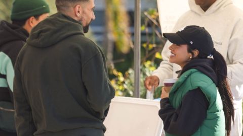 Sebastian Lletget y Becky G en Los Angeles.