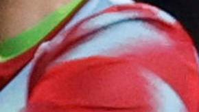 Luis Díaz en celebración con Colombia tras victoria ante Brasil.