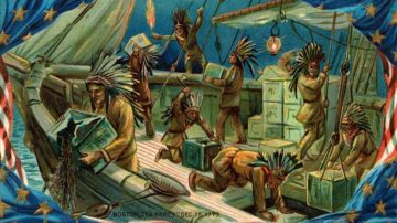 Muchos de los colonos abordaron los barcos vestidos como indios mohawk.