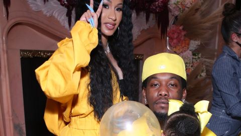 Cardi B. Offset y Kulture en Beverly Hills.