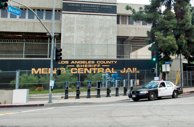 Outside view of the Men Central Jail, amid the Covid 19 pandemic, May 12, 2020, in Los Angeles, California. - Cases of COVID-19 in the Los Angeles County jail system have spiked by nearly 60% in the span of a week, according to numbers reported on May 12, 2020 by Sheriff Alex Villanueva. (Photo by VALERIE MACON / AFP) (Photo by VALERIE MACON/AFP via Getty Images)