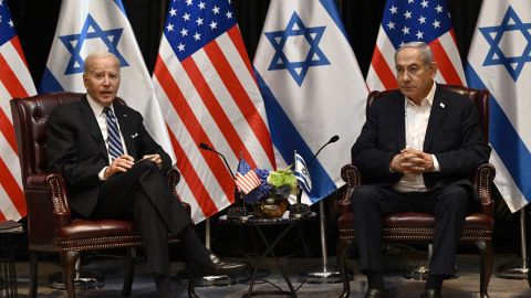 El presidente Joe Biden y el primer ministro de Israel, Benjamin Netanyahu.