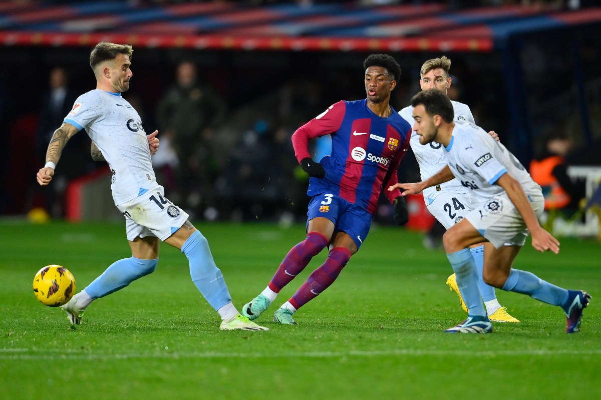 Girona Celebrates Victory Over Barcelona