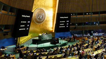 Asamblea General de la ONU vota y exige alto al fuego humanitario inmediato en Gaza