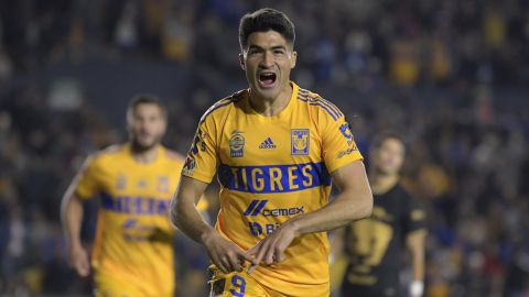 Nicolás Ibáñez le metió a Pumas su primer gol como jugador de Tigres.