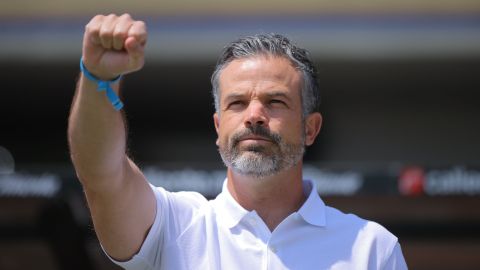 Rafael Puente Jr. durante su pasantía como entrenador de Pumas de la UNAM.