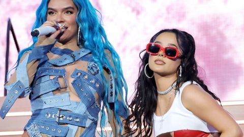 Karol G y Becky G en Coachella Music Festival.