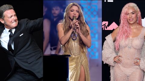 Luis Miguel, Shakira y Karol G, artistas latinos.