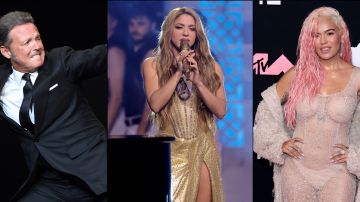Luis Miguel, Shakira y Karol G, artistas latinos.
