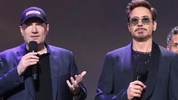 Kevin Feige y Robert Downey Jr.