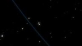 Esta representación artística resalta en el espacio al Gran Anillo (en azul) y al Gran Arco (en rojo).